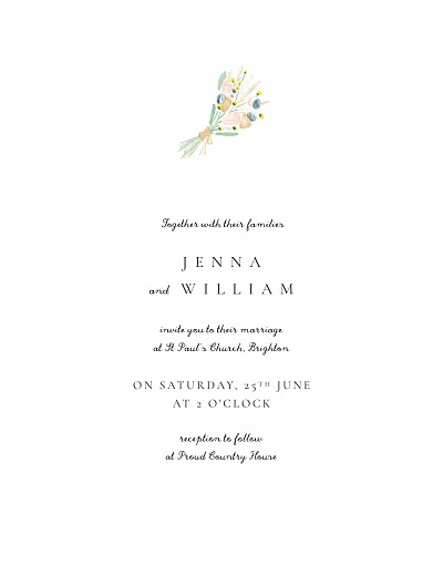 Wedding Invitations Your wedding in watercolor finition