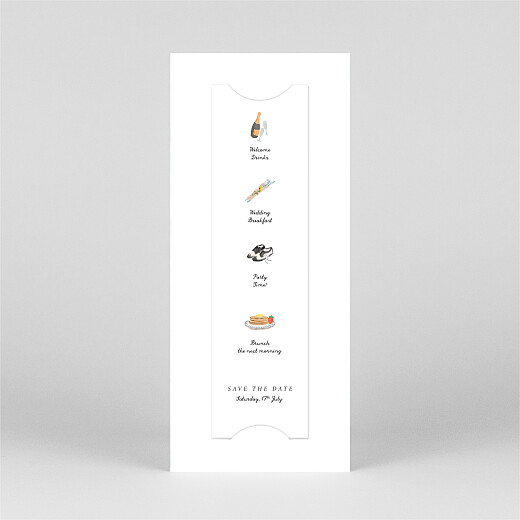Save The Dates Your wedding in watercolour (bookmark) white - View 3
