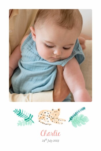 Baby Announcements Into The Wild (4 pages) White - Page 1 Baby Announcements Into The Wild (4 pages) White - Page 1