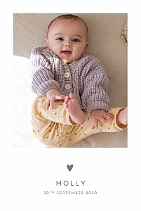 Elegant heart (4 pages) grey boys baby announcements Elegant heart (4 pages) grey boys baby announcements