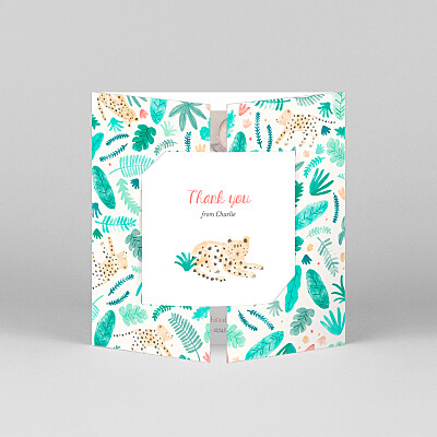 Into the wild (gatefold) white baby thank you cards Into the wild (gatefold) white baby thank you cards