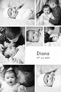 Moments of firsts (4 pages) white baby thank you cards Moments of firsts (4 pages) white baby thank you cards