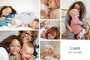 Moments of firsts (4 pages) white baby announcements Moments of firsts (4 pages) white baby announcements