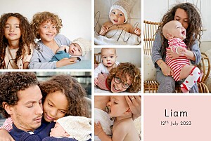 Moments of firsts (4 pages) pink pink baby thank you cards Moments of firsts (4 pages) pink pink baby thank you cards