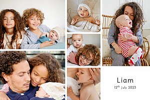 Moments of firsts (4 pages) white baby thank you cards Moments of firsts (4 pages) white baby thank you cards