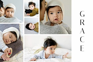 First moments (4 pages) white baby announcements First moments (4 pages) white baby announcements