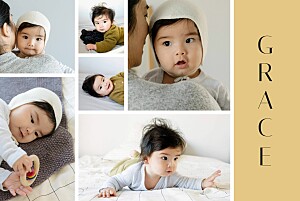 First moments (4 pages) yellow baby thank you cards First moments (4 pages) yellow baby thank you cards