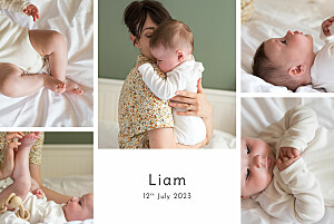 Moments of firsts (4 pages) white baby thank you cards Moments of firsts (4 pages) white baby thank you cards