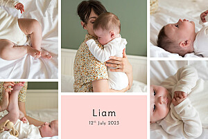 Moments of firsts (4 pages) pink pink baby thank you cards Moments of firsts (4 pages) pink pink baby thank you cards