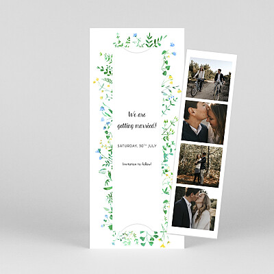 Floral frame (bookmark) white save the dates Floral frame (bookmark) white save the dates