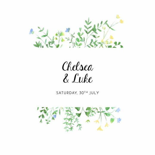 Wedding Invitations Floral frame (4 pages) white
