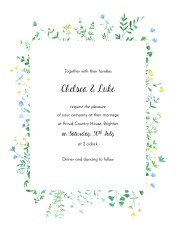 Wedding Invitations Floral Frame (portrait) white