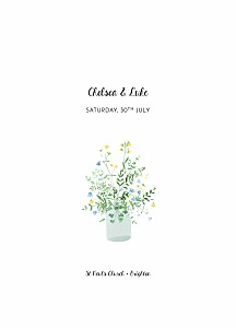 Floral frame white rustic wedding order of service booklets Floral frame white rustic wedding order of service booklets