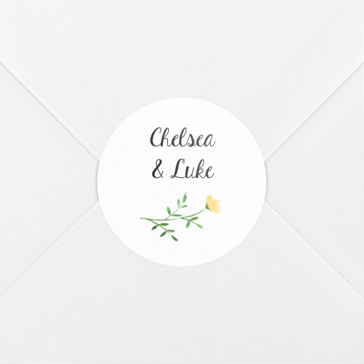 Floral Frame Wedding Envelope Stickers - Personalised - Rosemood