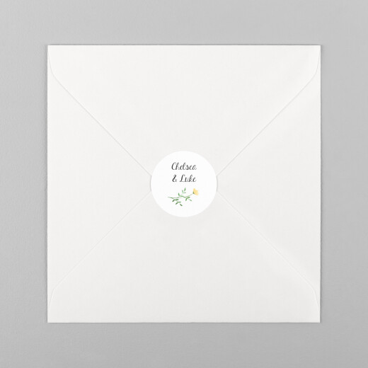 Floral Frame Wedding Envelope Stickers - Personalised - Rosemood