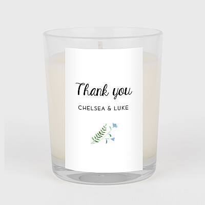 Floral frame white wedding favour stickers Floral frame white wedding favour stickers