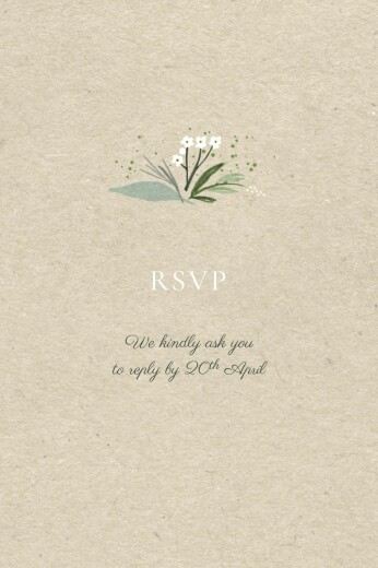 RSVP Cards Everlasting Love (Portrait) Beige - Front