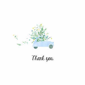 Floral frame (4 pages) white rustic wedding thank you cards Floral frame (4 pages) white rustic wedding thank you cards