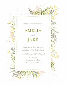 Everlasting love (portrait) white white wedding invitations Everlasting love (portrait) white white wedding invitations