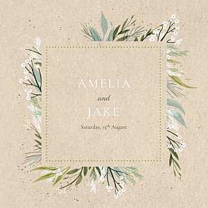 Everlasting love (4 pages) beige botanical wedding invitations Everlasting love (4 pages) beige botanical wedding invitations