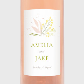 Wedding Wine Labels Everlasting Love White