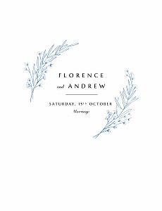 Delicate greenery blue rustic wedding invitations Delicate greenery blue rustic wedding invitations
