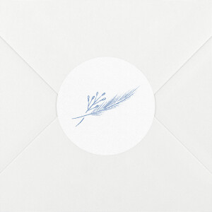 Wedding Envelope Stickers Delicate Greenery  Blue