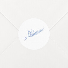 Wedding Envelope Stickers Delicate Greenery  Blue