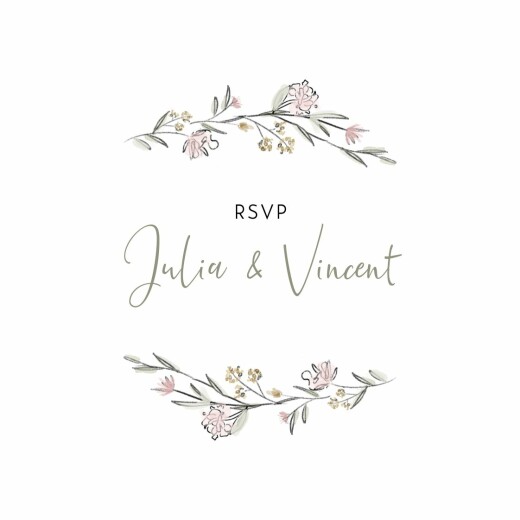 RSVP Cards Lovely Newlyweds White - Front