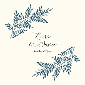Sweet melody (4 pages) blue winter wedding invitations Sweet melody (4 pages) blue winter wedding invitations