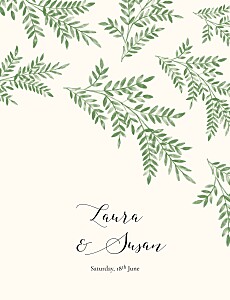 Sweet melody (portrait) green winter wedding invitations Sweet melody (portrait) green winter wedding invitations