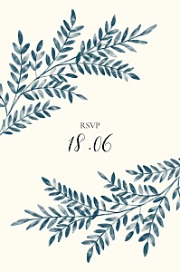 Sweet melody (portrait) blue rsvp cards Sweet melody (portrait) blue rsvp cards
