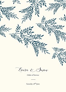 Sweet melody blue vintage wedding order of service booklets Sweet melody blue vintage wedding order of service booklets