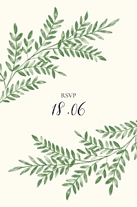 Sweet melody (portrait) green green rsvp cards Sweet melody (portrait) green green rsvp cards