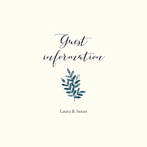 Sweet melody blue guest information cards Sweet melody blue guest information cards