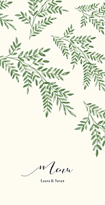 Sweet melody green wedding menus Sweet melody green wedding menus