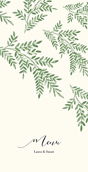 Sweet melody green wedding menus Sweet melody green wedding menus