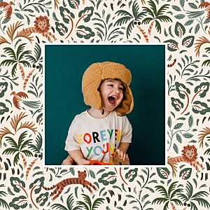 Jungle rhythm green kids party invitations Jungle rhythm green kids party invitations