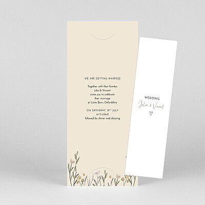 Lovely newlyweds (bookmark) white floral wedding invitations Lovely newlyweds (bookmark) white floral wedding invitations