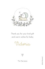 Baby Thank You Cards Lovely baby White