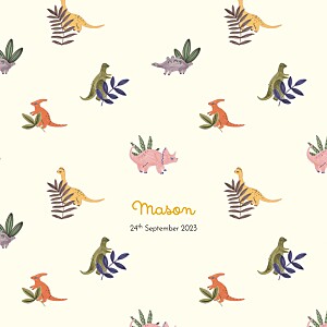 Dino baby (4 pages) beige beige baby announcements Dino baby (4 pages) beige beige baby announcements