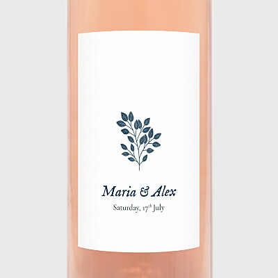 Verdure bouquet blue wedding wine labels Verdure bouquet blue wedding wine labels
