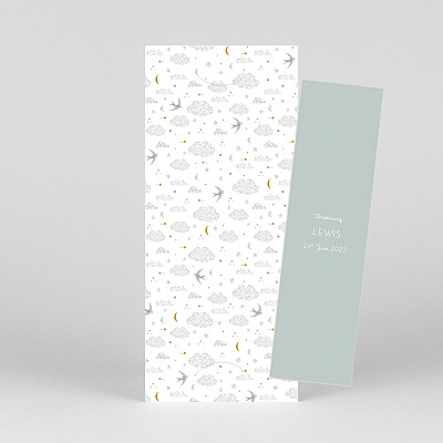 Dreamland (bookmark) green christening invitations Dreamland (bookmark) green christening invitations