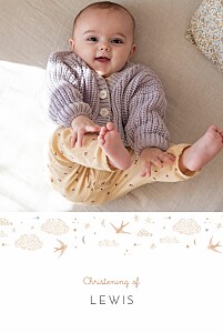 Dreamland (portrait) pink pink christening invitations Dreamland (portrait) pink pink christening invitations