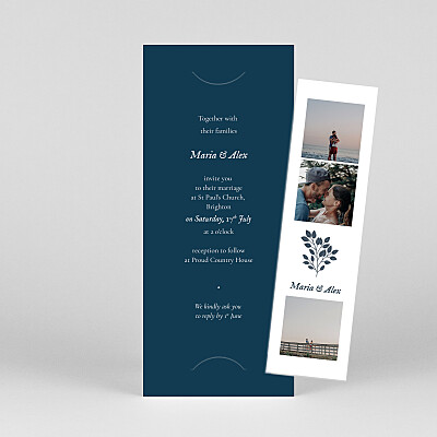 Verdure bouquet (bookmark) blue blue wedding invitations Verdure bouquet (bookmark) blue blue wedding invitations