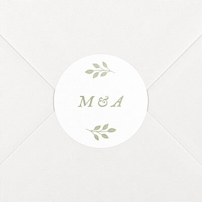 Verdure bouquet green wedding envelope stickers Verdure bouquet green wedding envelope stickers