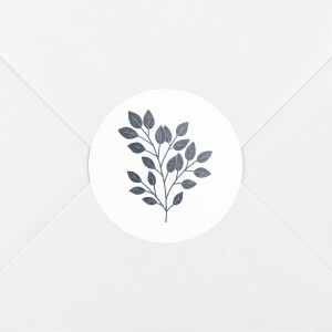 Wedding Envelope Stickers Signature végétale Bleu