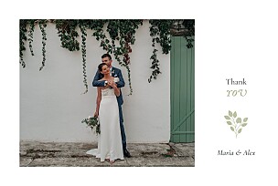 Verdure bouquet (4 pages) green green wedding thank you cards Verdure bouquet (4 pages) green green wedding thank you cards