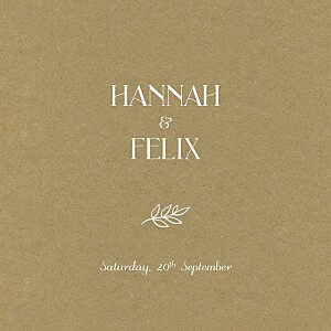 Subtle sprig (4 pages) kraft beige wedding invitations Subtle sprig (4 pages) kraft beige wedding invitations