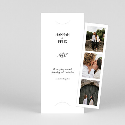 Subtle sprig (bookmark) white white save the dates Subtle sprig (bookmark) white white save the dates